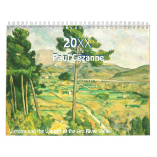 Calendario Pinturas de paisajes de arte fino de Paul Cezanne