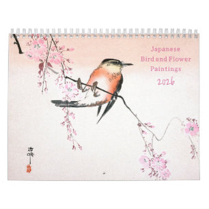 Calendario Pinturas de pájaros y flores japonesas 2026