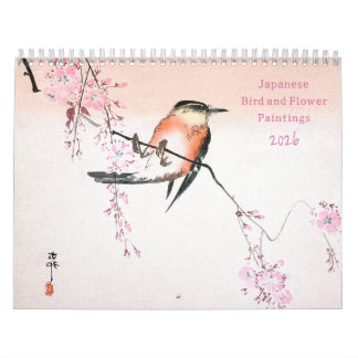 Calendario Pinturas de pájaros y flores japonesas 2026
