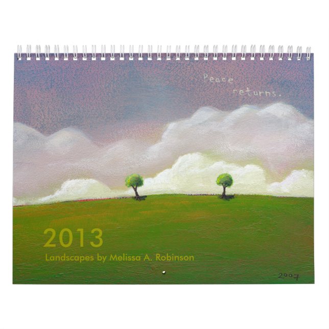 Calendario Pinturas esperanzadas 2013 del paisaje de la (Tapa)