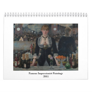 Calendario Pinturas impresionistas famosas