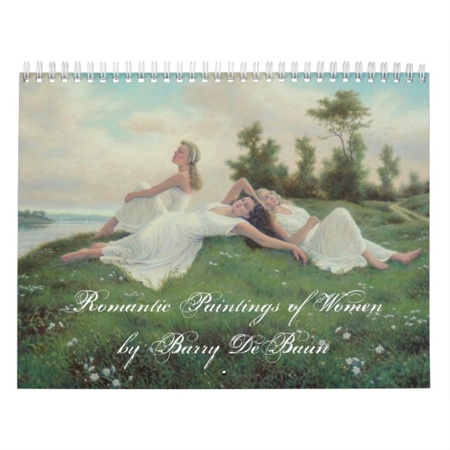 Calendario Pinturas románticas de mujeres de Barry DeBaun (Tapa)