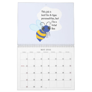 Calendario Pinzas animales: edición de trabajador triste