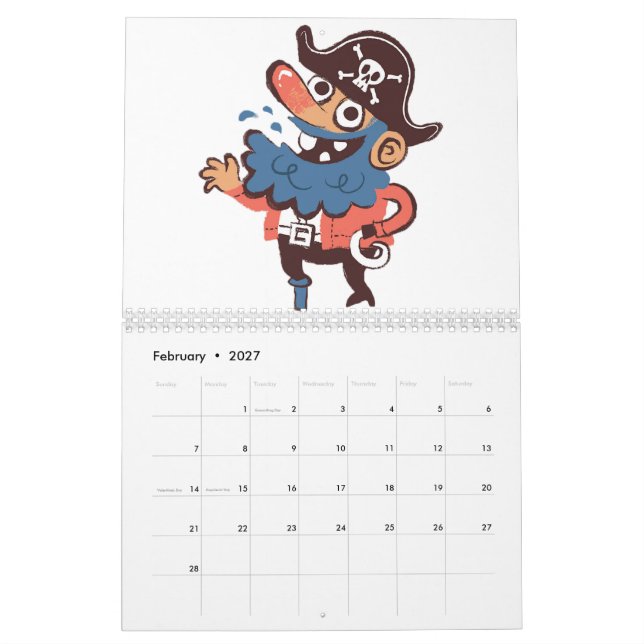 Calendario Pirata - Al azar (Feb 2027)