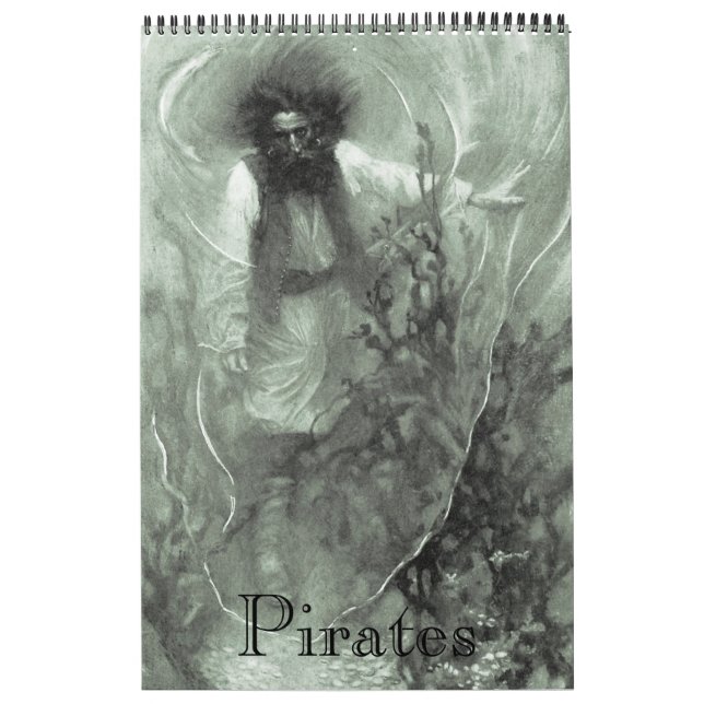 Calendario Pirata de Ilustracion Vintage de 12 meses (Tapa)