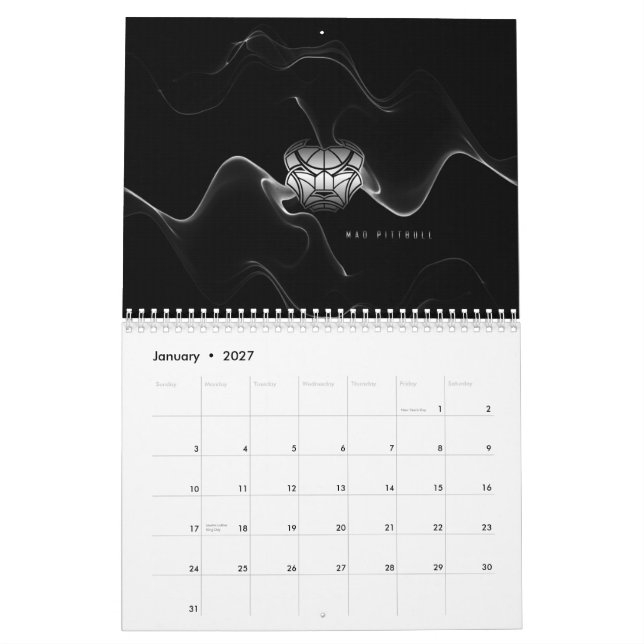CALENDARIO PITBULL ENOJADO (Jan 2027)