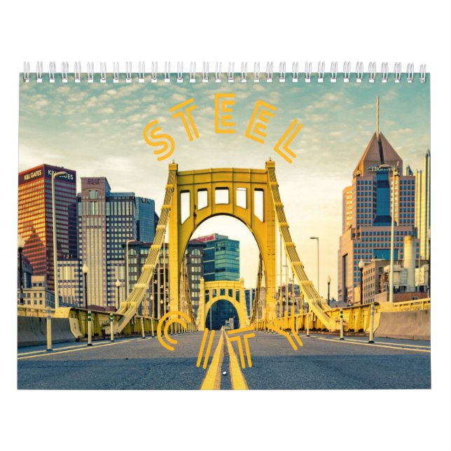 Calendario Pittsburgh Steel City Skyline 412 Pennsylvania Can (Tapa)