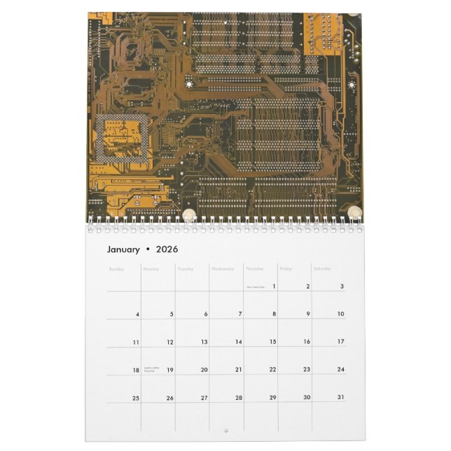 Calendario placa de circuito electrónica, 2012 (Jan 2026)