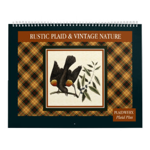 Calendario Plaid Rústico y Naturaleza Vintage 2027