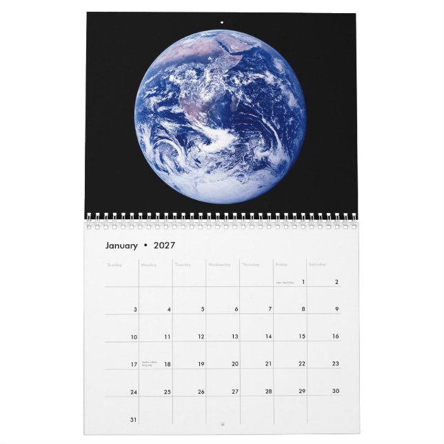 Calendario Planeta Tierra del Universo (Jan 2027)