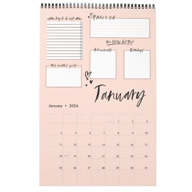 Calendario Planificación mensual basada en el caos organizado (Jan 2026)