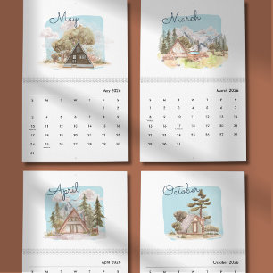 Calendario Planificador 2026 Acuarela Brillante y Alegre