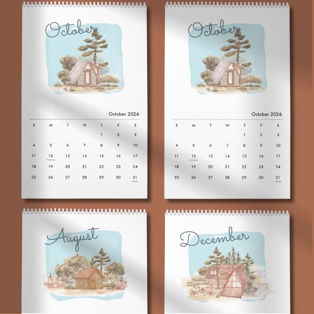 Calendario Planificador 2026 Acuarela Brillante y Alegre (Subido por el creador)