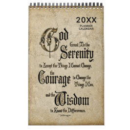 Calendario Planificador de recuperación de oración de serenid