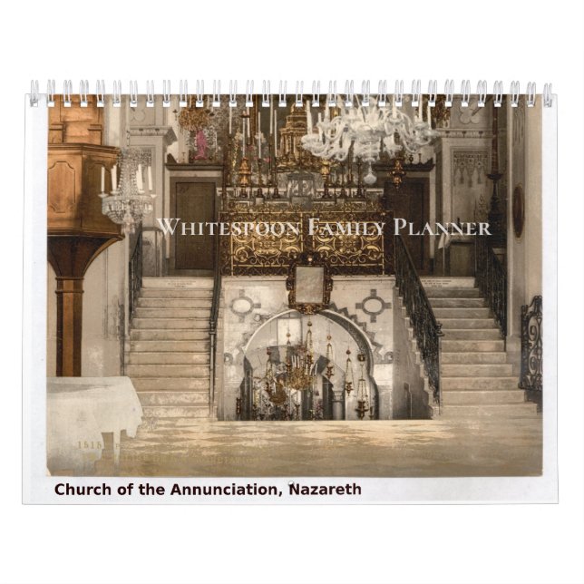 Calendario Planificador Familiar Personalizado Sitios Sagrado (Tapa)