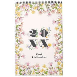 Calendario Planificador floral femenino