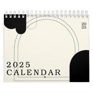 Calendario planificador minimalista del escritorio, organizad