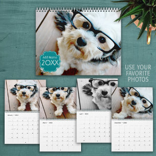 Calendario Plantilla de 14 fotos familiares - Foto personaliz