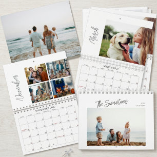 Calendario Plantilla de colage de fotos familiares personaliz