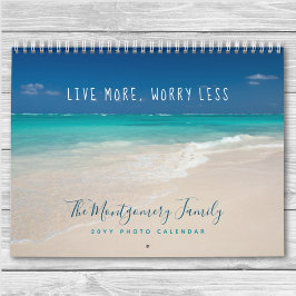 Calendario Plantilla de fotografía tropical personalizada DIY