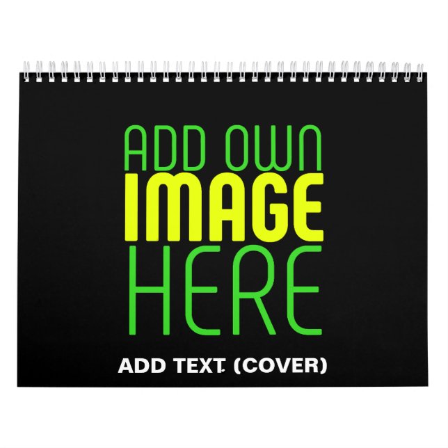 CALENDARIO PLANTILLA DE TEXTO DE IMAGEN NEGRA SENCILLA EDITAB (Tapa)