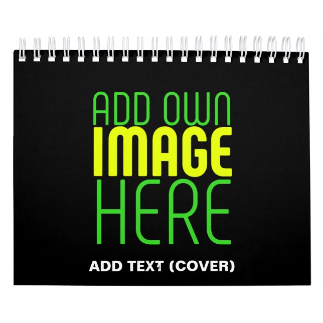 CALENDARIO PLANTILLA DE TEXTO DE IMAGEN NEGRA SENCILLA EDITAB (Tapa)