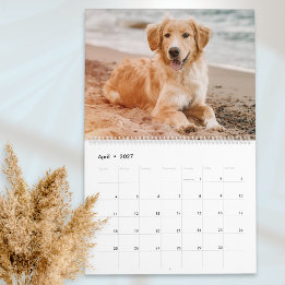 Calendario Plantilla simple para amantes de mascotas con foto