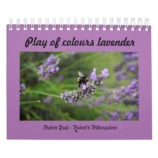 Calendario Play of colours lavender (Tapa)