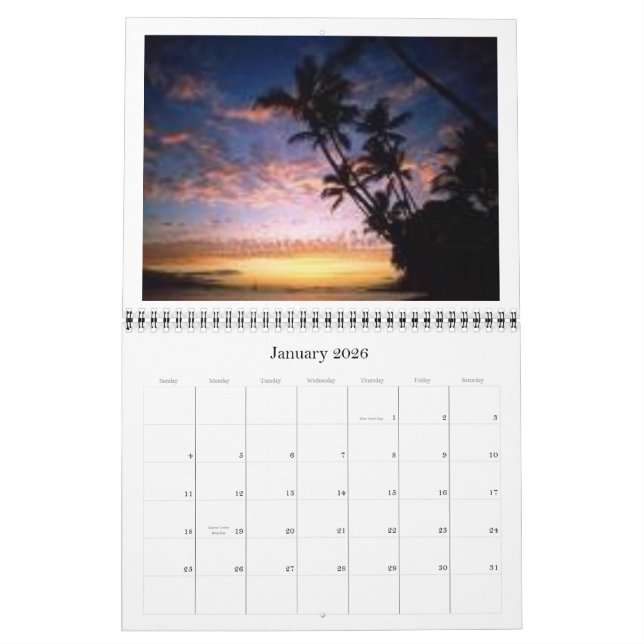 Calendario playa, año 2008 (Jan 2026)