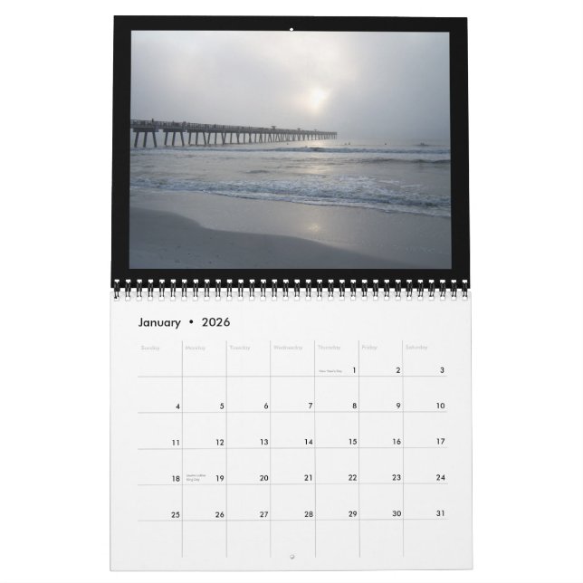 Calendario Playa de Jacksonville, la Florida (Jan 2026)