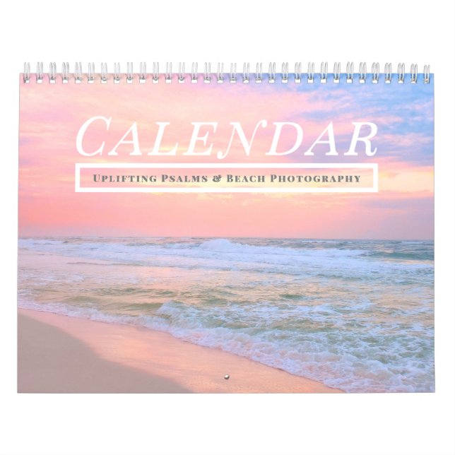 Calendario Playa Tropical 2026 Salmos de la Biblia Verse (Tapa)