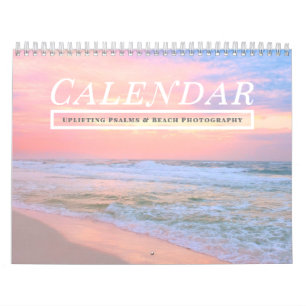 Calendario Playa Tropical 2026 Salmos de la Biblia Verse