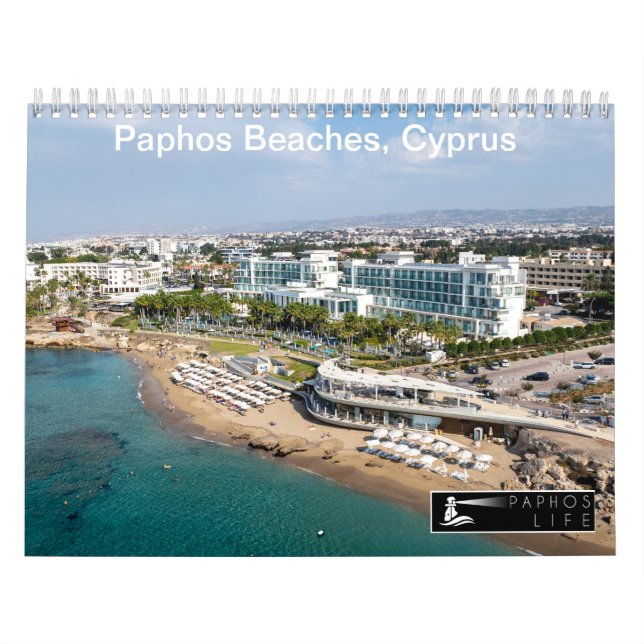 Calendario Playas de Paphos Chipre, por PaphosLife (Tapa)
