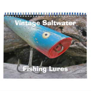 Calendario Plumas de pesca de agua salada de época del calen