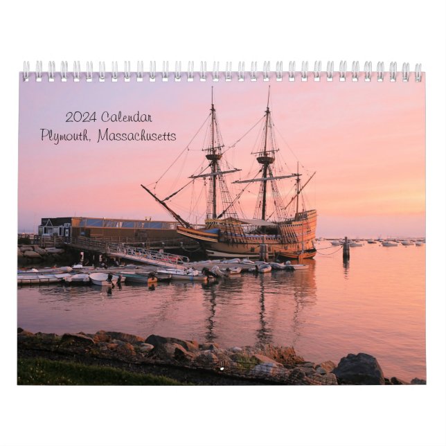 Calendario Plymouth Massachusetts 2024 (Tapa)