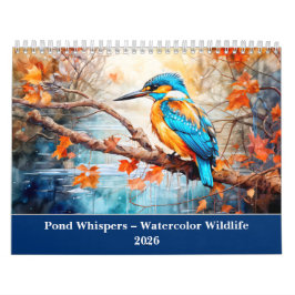 Calendario Pond Whispers – 2026 Watercolor Wildlife Calendar