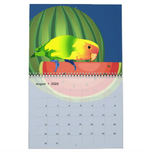 Calendario Pop Art Birds Vol. 1 Budgie Flamingo Penguin Macaw
