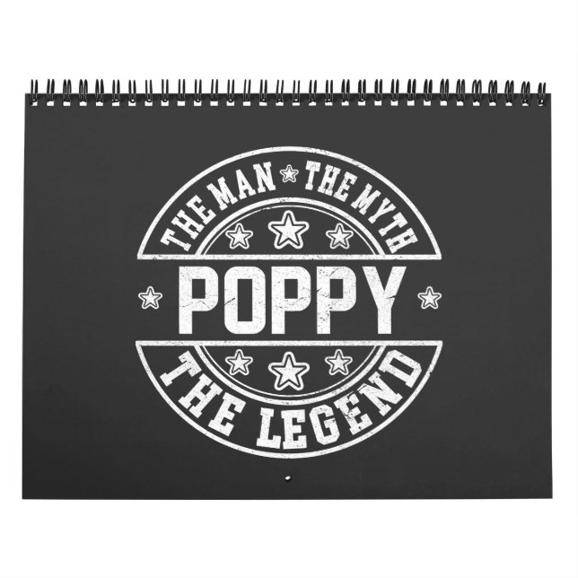 Calendario Poppy The Man The Myth The Legend Father's Day (Tapa)