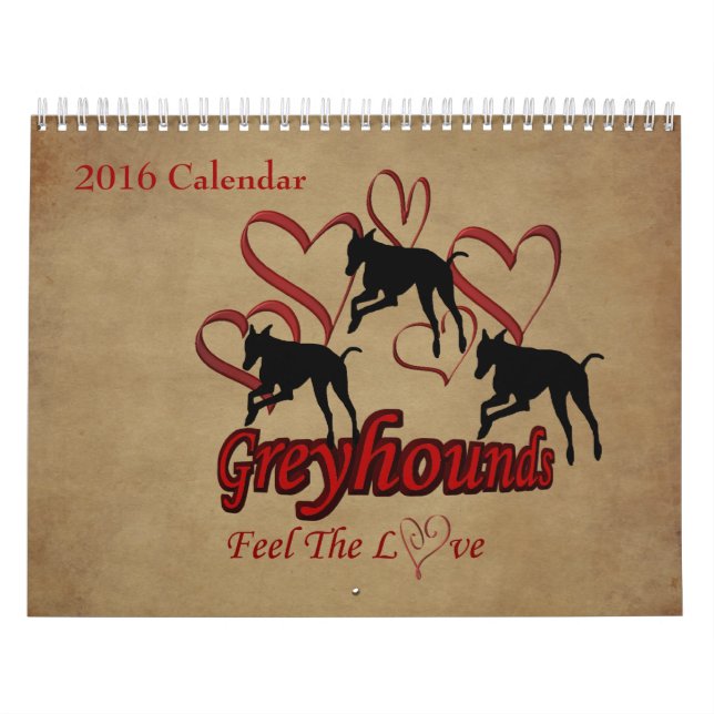 Calendario Por El Amor De Los Greyhounds (Tapa)