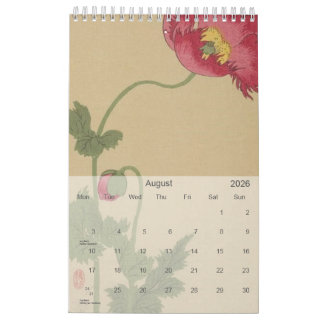 Calendario Postales pictóricas japonesas antiguas 2026