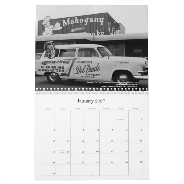 Calendario Poste-WWII Sacramento (Jan 2027)
