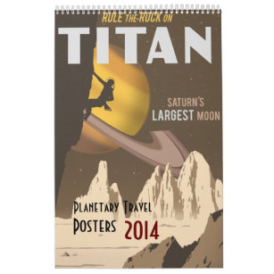 Calendario Posters actualizados 2014 del viaje espacial