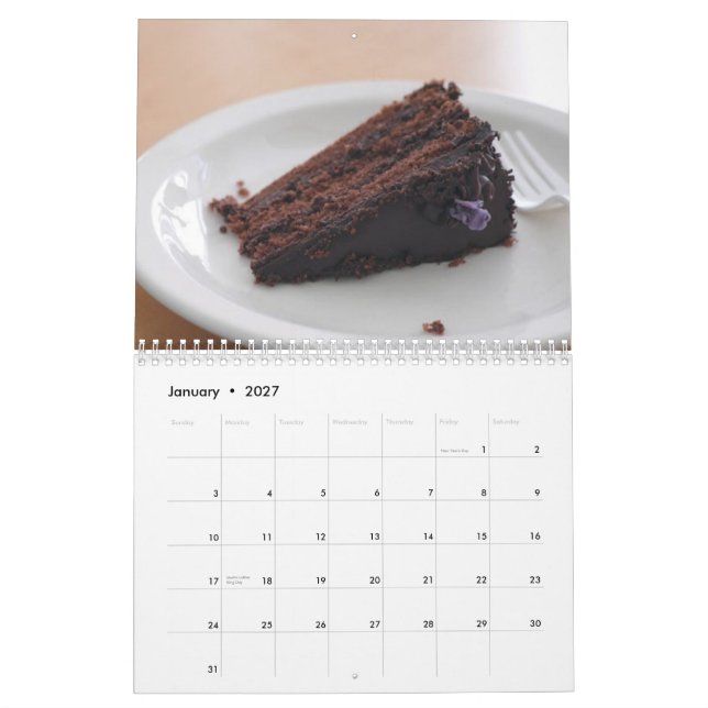 Calendario Postres deliciosos (Jan 2027)