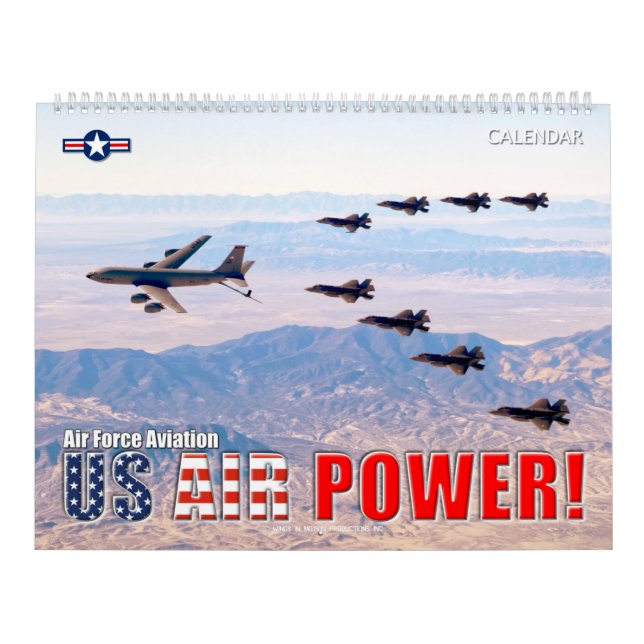 Calendario ¡POTENCIA AÉREA ESTADOUNIDENSE! - Aviación de la F (Tapa)