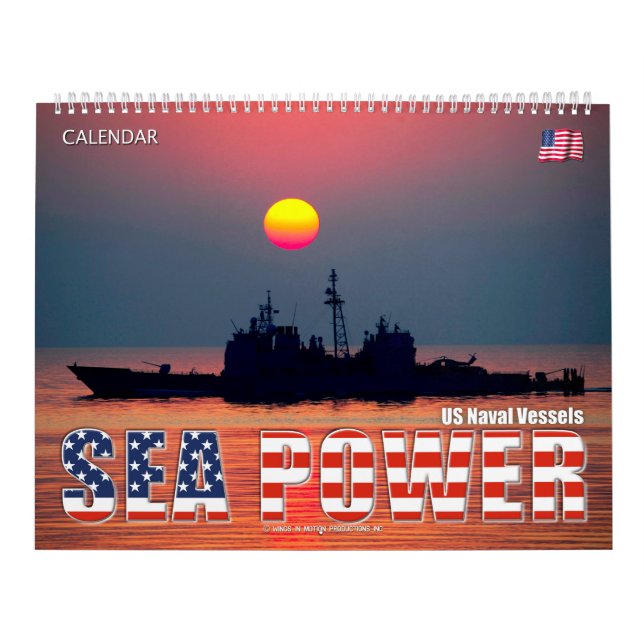 Calendario POTENCIA MARÍTIMA - Buques navales estadounidenses (Tapa)