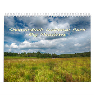 Calendario Prados grandes del parque nacional de Shenandoah