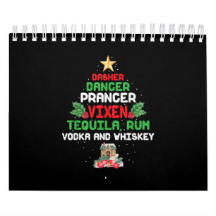 Calendario Prancer Vixen Tequila Whiskey
