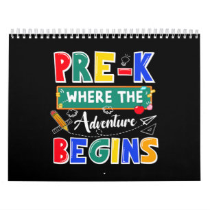 Calendario Pre-K Donde La Aventura Comienza Una Escuela Graci