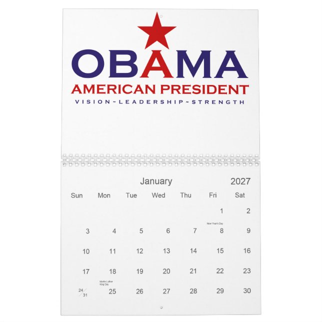Calendario Presidente Obama 2013 (Jan 2027)