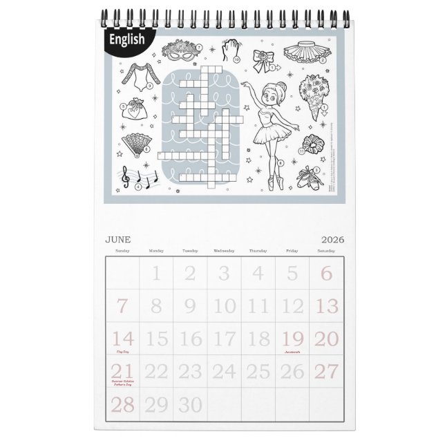Calendario Princess Ballerina (Jun 2026)